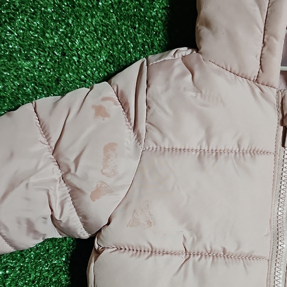 Old Navy Blush Puffer Jacket with Hood Ears 6-12 M - Picture 4 of 9